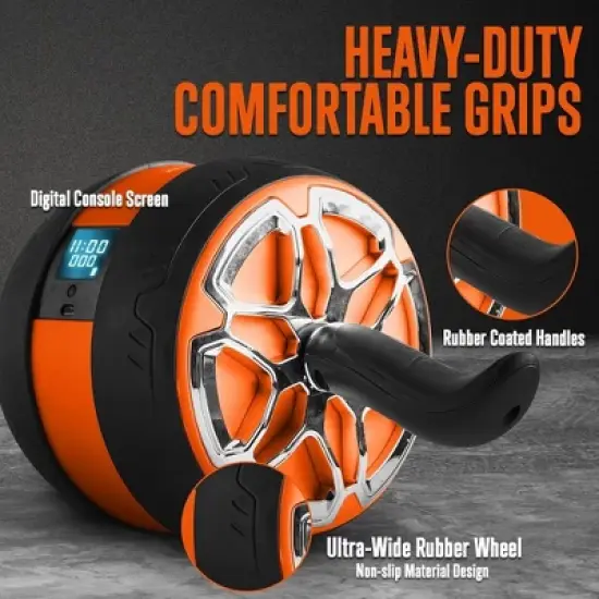 Squatz Digital Ab Roller Wheel - Black, Orange image {3}