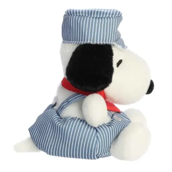 Aurora Mini Palm Pals Train Engineer Snoopy Peanuts Adorable Stuffed Animal Blue 5" image {2}