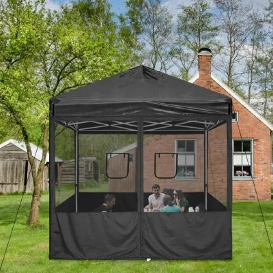 InstaHibit 8 Pcs 10 ft Pop Up Canopy Tent Sidewall Mesh Side Wall Party Canopy image {8}