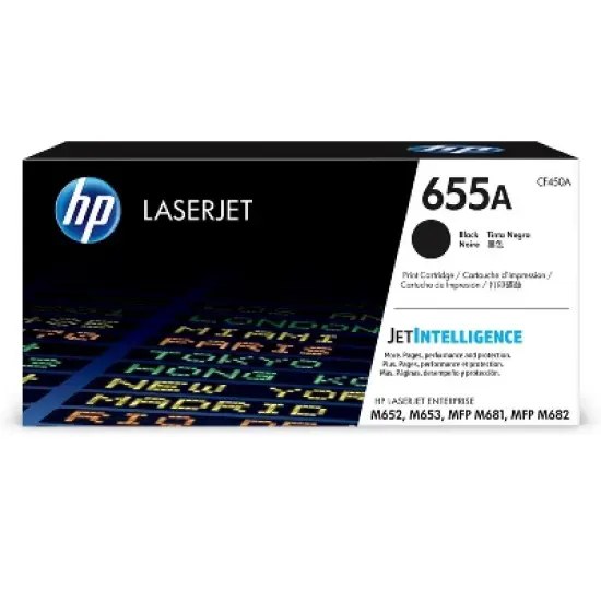 HP 655A Black Original LaserJet Toner Cartridge, ~12,500 pages, CF450A image {7}