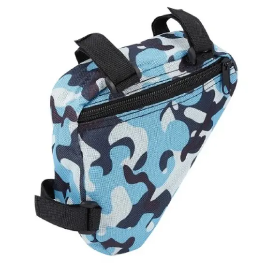 Unique Bargains Bicycle Frame Bag Camouflage Blue 6.3"x5.51"x1.57" 1 Pc image {6}
