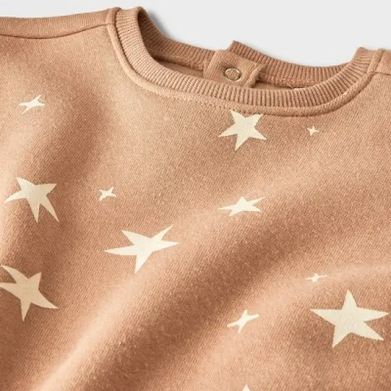 Grayson Collective Baby Star Bubble Romper - Brown image {2}