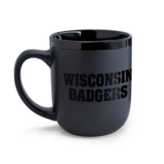 NCAA Wisconsin Badgers 12oz Ceramic Coffee Mug - Black image {1}