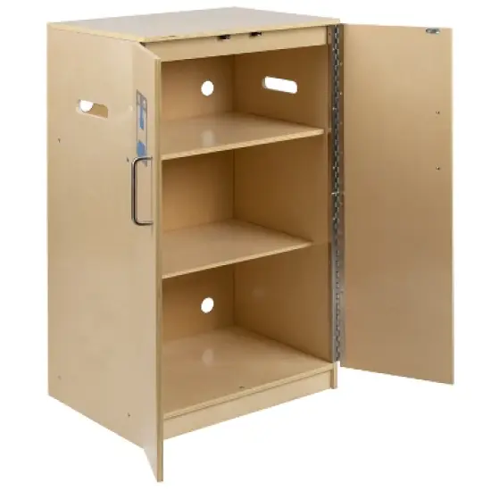 Emma and Oliver Children's Wood Refrigerator for Commercial or Home Use - Kid Friendly Design image {10}