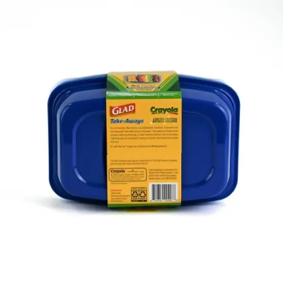 Glad Take-Aways Crayola Retired Colors 28oz/7pk Divided Rectangle Food Storage Containers - Violet Blue image {3}