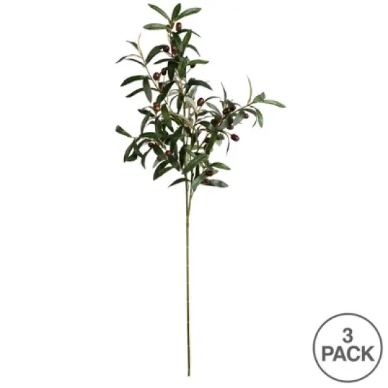 Vickerman 39" Artificial Green Olive Fruit Spray. Includes 3 sprays per pack. image {2}