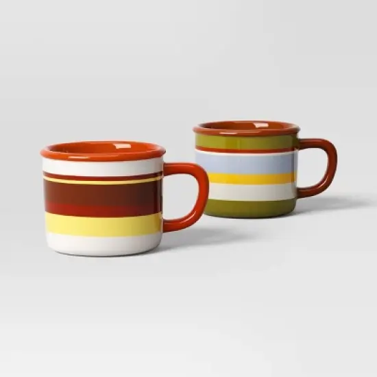 13.5 fl oz Set of 2 Stoneware Camper Mugs - Room Essentials&trade; image {7}