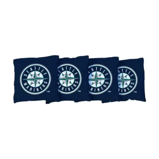 MLB Seattle Mariners Corn-Filled Cornhole Bags Navy Blue - 4pk image {1}