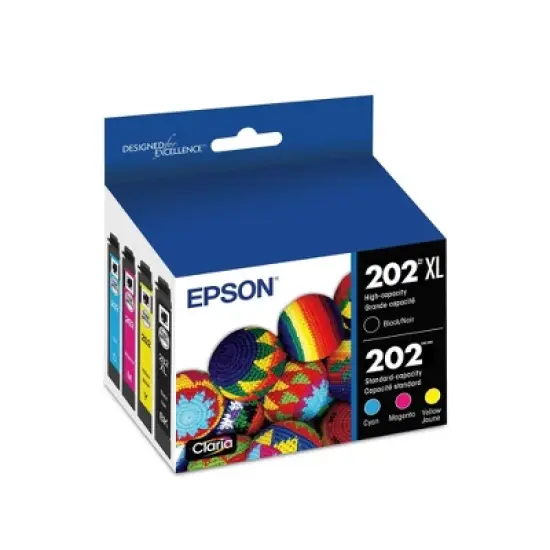 Epson High Yield Black, Tri-Color Ink Cartridge: Ink Series T202, Standard Yield image {6}