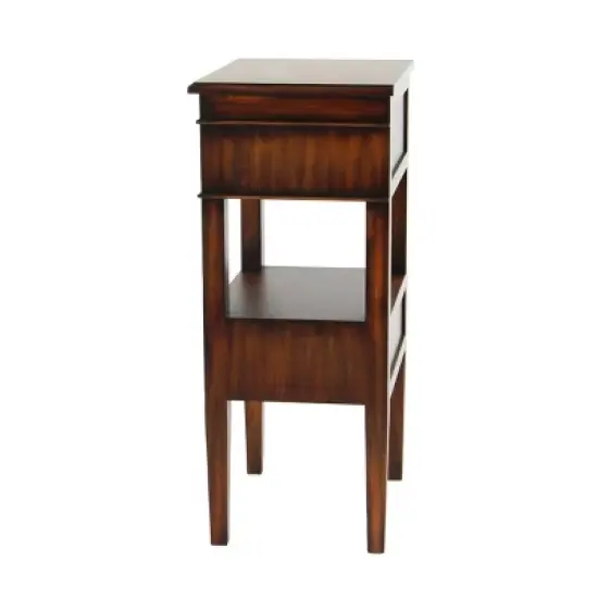Distressed Wooden Side Table with Drawers - Olivia & May image {5}