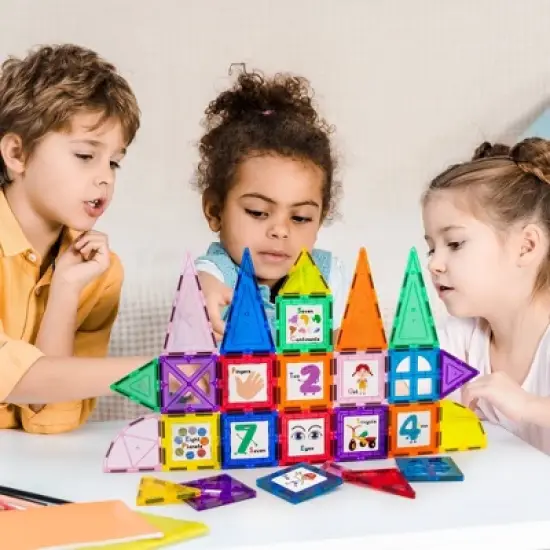 Picasso Tiles Click-In Magnetic Tile 42pc Building Set image {1}