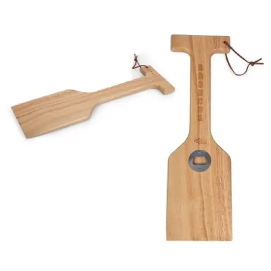 NFL Denver Broncos Hardwood BBQ Grill Scraper with Bottle Opener - Brown image {2}