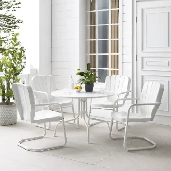 Ridgeland 5pc Outdoor Dining Set - White - Crosley image {8}