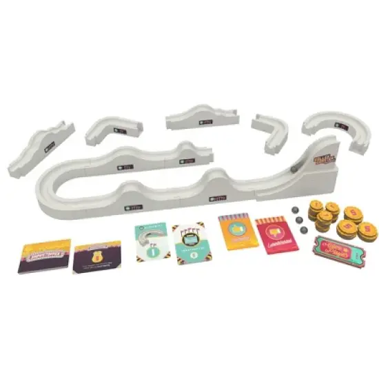 Roller Coaster Rush Game: Asmodee Creative Engineering Board for 2-4 Players, Includes Cards & Marbles image {3}