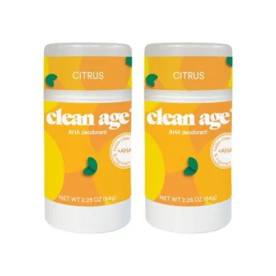 Clean Age Citrus AHA Solid Deodorant for Teens - 2.25oz/2pk image {1}