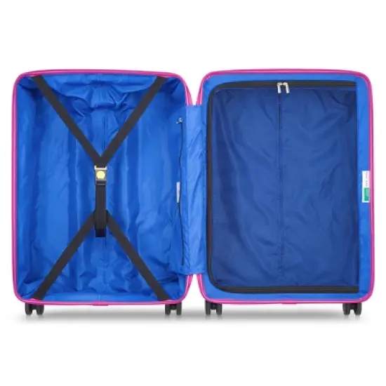 United Colors of Benetton x DELSEY PARIS Medium Checked Fabrica 24" Hardside Spinner Suitcase - Blue image {2}