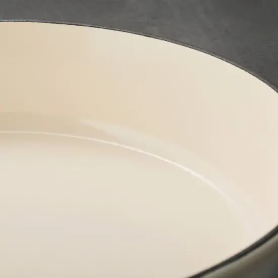 Tramontina 4qt Enameled Cast Iron Covered Braiser - Latte image {3}