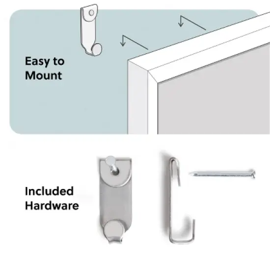 U Brands 17"x23" Thin MDF Frame Dry Erase Combo with Molded Felt Bulletin Value Pack Natural/Beige image {5}