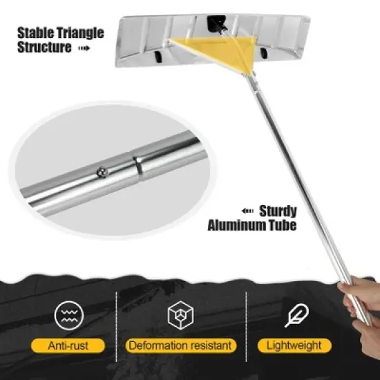 Costway 20FT Snow Roof Rake Reinforced Aluminum Snow Removal Tool for Roof image {4}