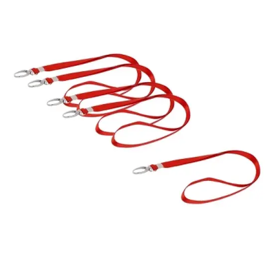 Unique Bargains Metal Swivel J-Hook Fashionable Badge Holder Red 10 Pcs image {2}