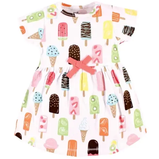 Touched by Nature Baby and Toddler Girl Organic Cotton Dress and Cardigan, Popsicle image {3}