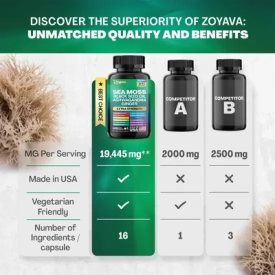 Zoyava Sea Moss All-in-One Supplement - Magic Moss, 120ct image {2}