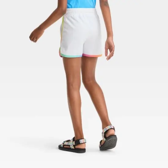 Pride Kids' PH by The PHLUID Project Rainbow Pull-On Shorts - White image {1}