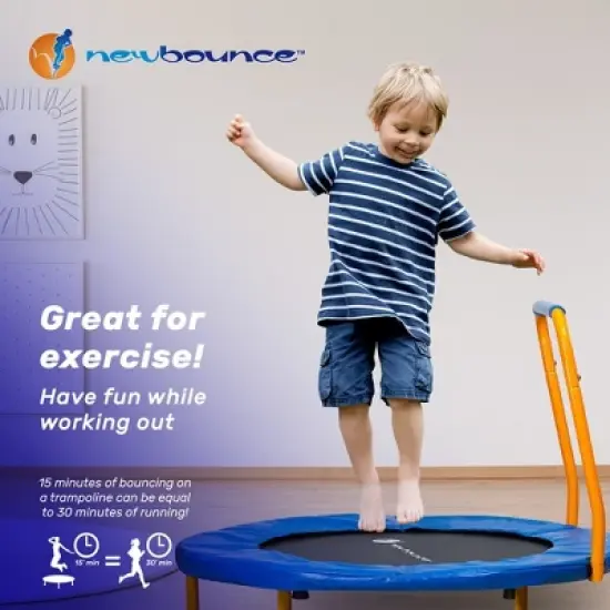 New Bounce 36" Foldable Mini Trampoline with Handlebar - Max of 150 Lbs image {5}