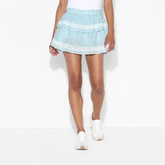 Women's Tiered Lace Trim Mini A-Line Skort - Wild Fable&trade; image {1}