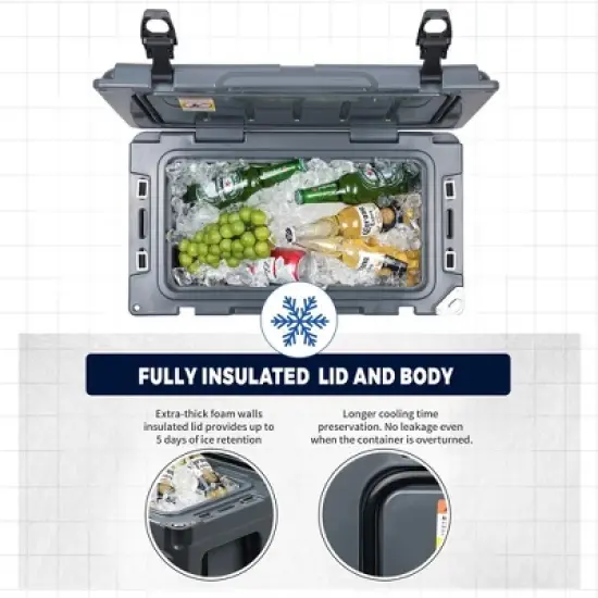 25Qt New Gray Insulated Box image {3}