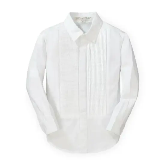 Hope & Henry Boys' Tuxedo Button Down Shirt, Kids image {7}