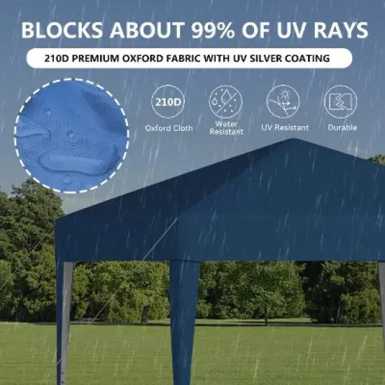SUGIFT 10'x10' Pop Up Canopy Tent，Easy Setup Instant Canopy , Blue image {3}