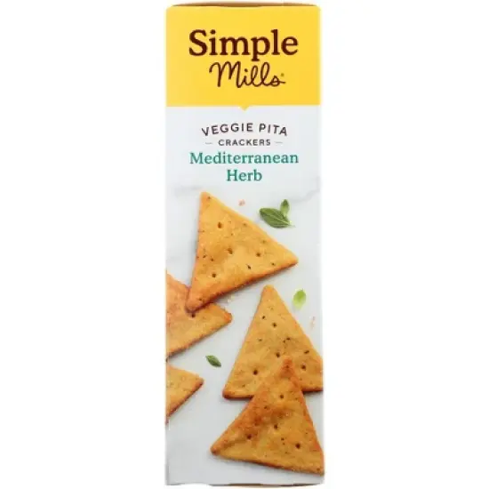 Simple Mills Mediterranean Herb Veggie Flour Pita Crackers - Case of 6/4.25 oz image {4}