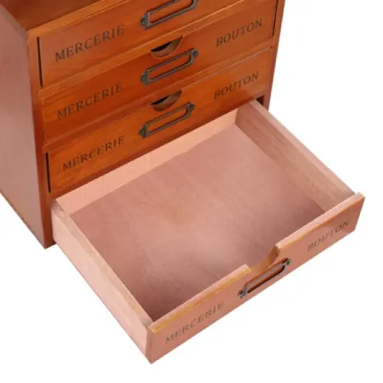 YIYIBYUS 16-Drawer Organizer, Wooden Desktop Organizer, Wooden Storage Box image {6}