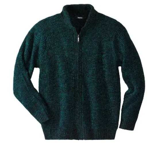 KingSize Men's Big & Tall Shaker Knit Zip-Front Cardigan image {5}