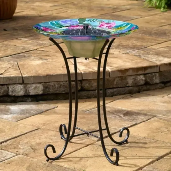 Smart Solar 24.3" Hummingbird Bird Bath image {4}