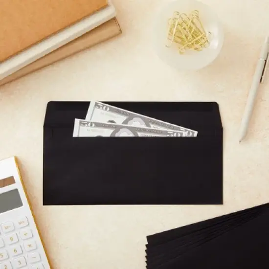 Juvale 100-Pack #10 Business Envelopes with Gummed Seal for Invitations, Mailing Letters, Notes, and Photos image {2}