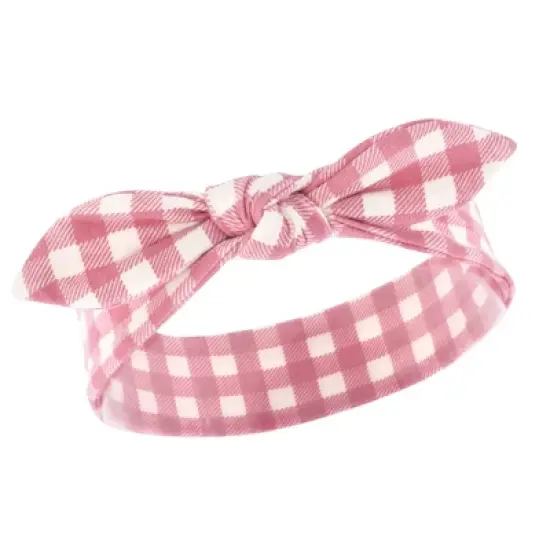 Hudson Baby Infant Girl Cotton Bib and Headband Set 5pk, Fawn, One Size image {4}