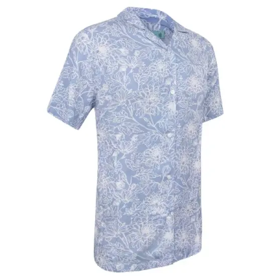 Mio Marino Mens Casual Button-Down Hawaiian Short Sleeve Shirt image {7}
