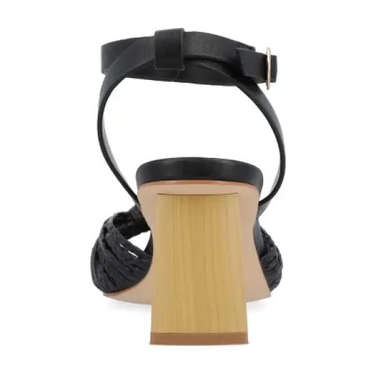 Journee Collection Womens Galinda Tru Comfort Foam Low Block Heel Sandals image {2}