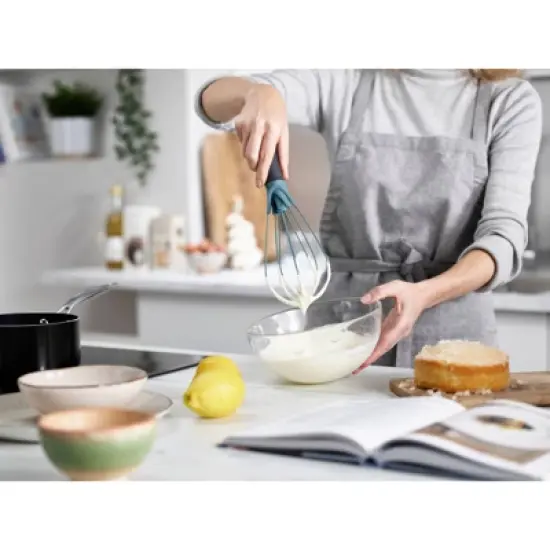 Joseph Joseph Twist Whisk Sky Blue: Silicone Collapsible Kitchen Tool, Dishwasher-Safe, 11.02" Length image {1}
