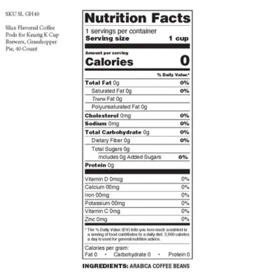 Slice Flavored Coffee Pods for Keurig 2.0 Brewers, Grasshopper Pie, 40 Count image {2}