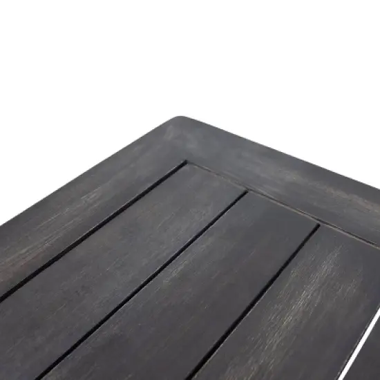 Christopher Knight 2pc Home Louver Outdoor Acacia Loveseat and Coffee Table Set with Cushions image {1}