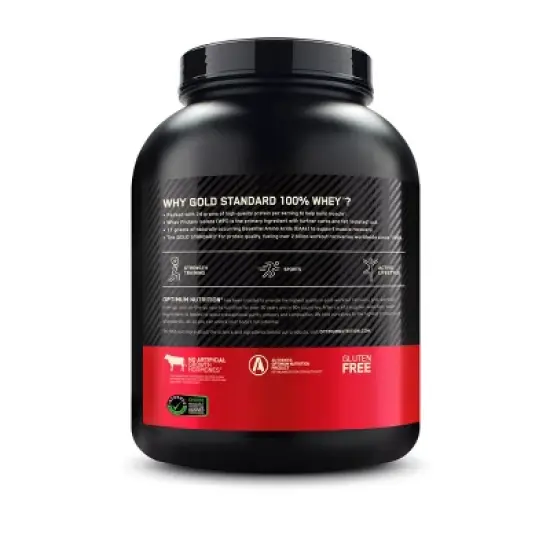 Optimum Nutrition, Gold Standard 100% Whey Protein Powder, Strawberry Banana, 5lb image {2}