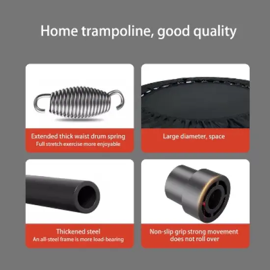 YONWAY 40 inch Foldable Mini Trampoline, for Adults or Kids Trampoline, Max Load 330 lbs, for Home Workouts image {4}