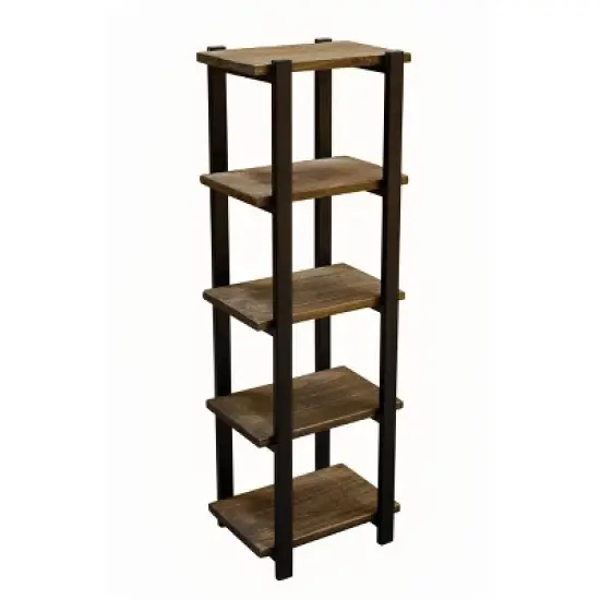 Pomona 4-Shelf Bath Storage Brown - Alaterre Furniture image {1}