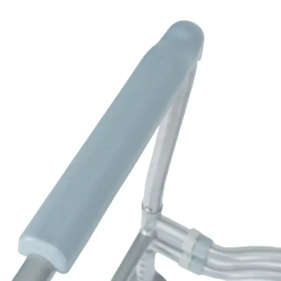 Flash Furniture HERCULES Adjustable Toilet Safety Rail with Silver Steel Frame, Gray Padded Handles and Suction Cup Feet for Stability image {7}