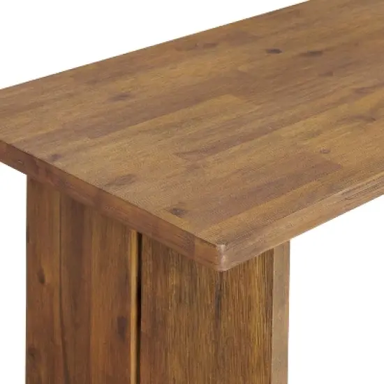 52" Bethel Acacia Wood Console Natural - Alaterre Furniture image {5}