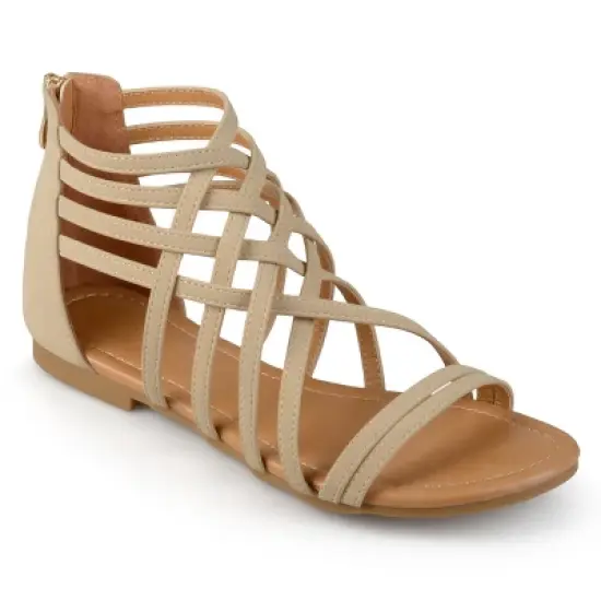 Journee Collection Womens Hanni Gladiator Low Block Heel Sandals image {11}