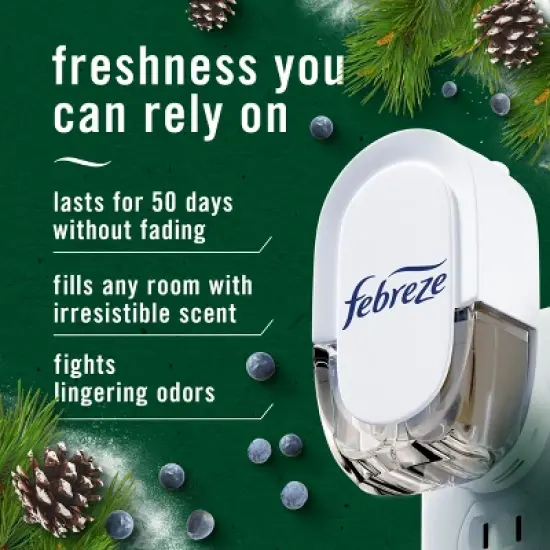 Febreze Plug Dual Air Freshener Refill - White Pine & Juniper Berry - 1.75 fl oz/2ct image {2}